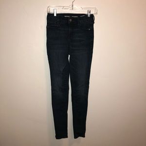 Dark wash skinny jeans